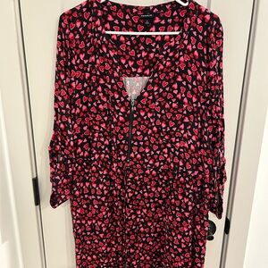 Torrid plus sz 1 black with heart print dress
